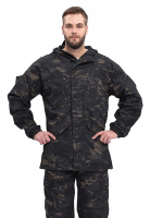 Костюм  "ГОРКА-М" куртка/брюки, цвет: кмф "Черный", ткань Рип-стоп