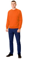 Толстовка-футер дл. рукава оранжевая, рукав с манжетом, пл.240 г/кв.м.