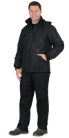 Куртка Сириус-Прага-Люкс мужская удлиненная черная на флисе