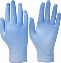 Нитриловые неопудр голубые (90 пар/упак) перчатки