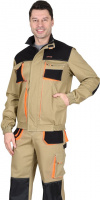 Куртка Сириус-МАНХЕТТЕН укороченная, цвет песочный/черный/оранжевый