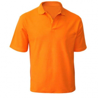 Рубашка-поло короткий рукав оранжевая